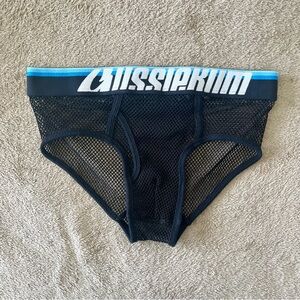 Aussiebum Black Mesh Briefs